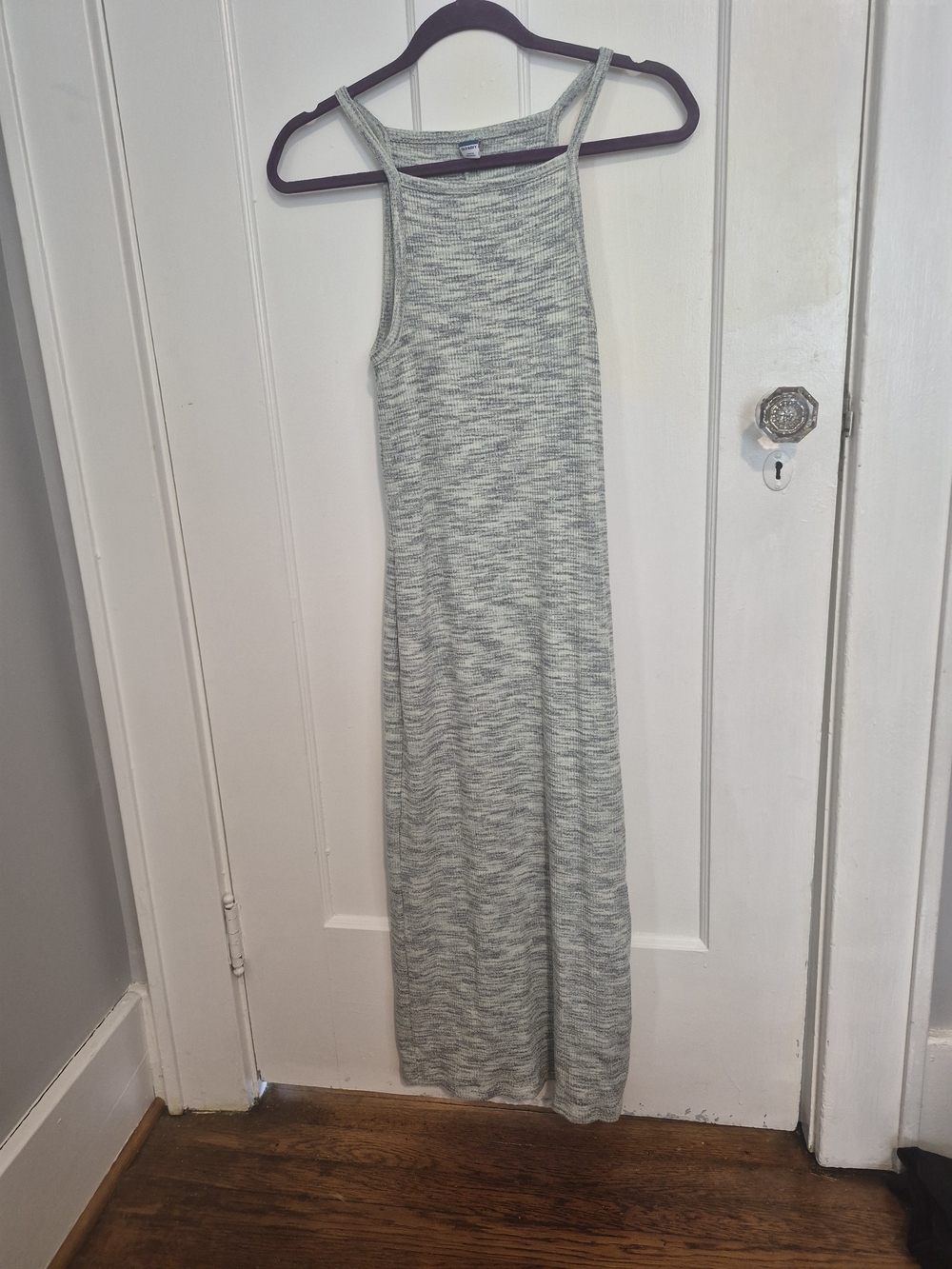 Old Navy Heather Gray & Green Maxi Tank Dress
